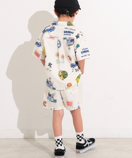 Ocean&Ground(オーシャン&グラウンド)の「ペイントアートショーツ/セットアップ可(その他パンツ・キッズ・チャコール/アイボリー・100/90/140/130/120/110)」の15枚目の写真