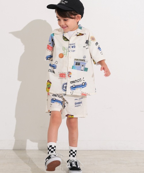 Ocean&Ground(オーシャン&グラウンド)の「ペイントアートショーツ/セットアップ可(その他パンツ・キッズ・チャコール/アイボリー・100/90/140/130/120/110)」の16枚目の写真