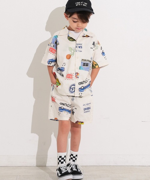 Ocean&Ground(オーシャン&グラウンド)の「ペイントアートショーツ/セットアップ可(その他パンツ・キッズ・チャコール/アイボリー・100/90/140/130/120/110)」の18枚目の写真