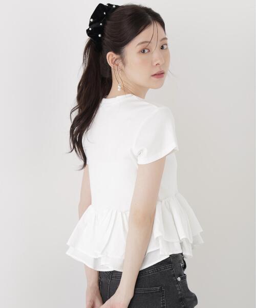 PROPORTION BODY DRESSING(プロポーションボディドレッシング)の「【ブラック/ホワイト追加生産】<a>ホイップフリルTシャツ / 1216269501(Tシャツ/カットソー・レディース・ブラック/グレー系その他/ホワイト・FREE)」の13枚目の写真