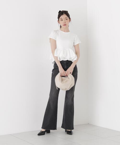 PROPORTION BODY DRESSING(プロポーションボディドレッシング)の「【ブラック/ホワイト追加生産】<a>ホイップフリルTシャツ / 1216269501(Tシャツ/カットソー・レディース・ブラック/グレー系その他/ホワイト・FREE)」の14枚目の写真