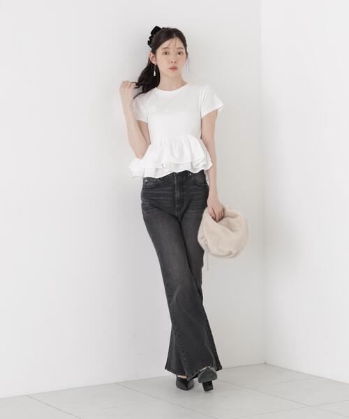 PROPORTION BODY DRESSING(プロポーションボディドレッシング)の「【ブラック/ホワイト追加生産】<a>ホイップフリルTシャツ / 1216269501(Tシャツ/カットソー・レディース・ブラック/グレー系その他/ホワイト・FREE)」の15枚目の写真