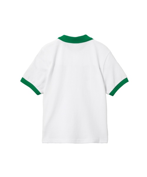 A BATHING APE（アベイシングエイプ）の「BABY DOPPY BADGE POLO CROP TEE（ポロシャツ・レディース・ネイビー/ホワイト・X-SMALL/SMALL）」の3枚目の写真
