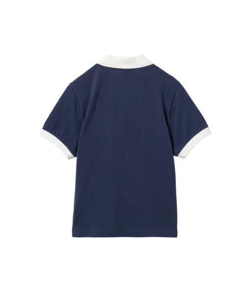 A BATHING APE（アベイシングエイプ）の「BABY DOPPY BADGE POLO CROP TEE（ポロシャツ・レディース・ネイビー/ホワイト・X-SMALL/SMALL）」の4枚目の写真