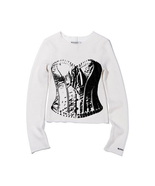EXTRAORDINARY(エクストラオーディナリー)の「CORSET LONGSLEEVE OFF WHITE(Tシャツ/カットソー・メンズ・その他・X-SMALL)」の1枚目の写真