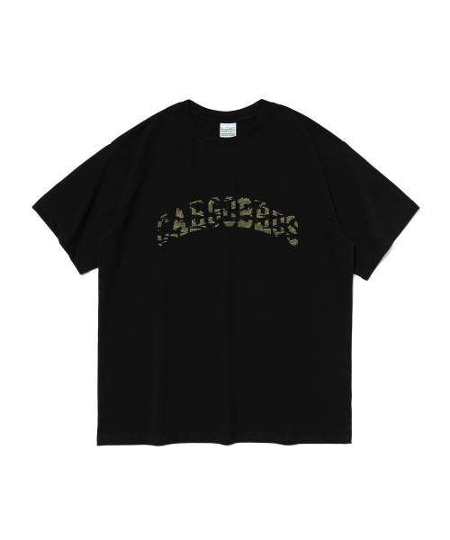 CARGOBROS(カーゴブロス)の「カモアークロゴ半袖Tシャツ(ブラック)(Tシャツ/カットソー・メンズ・その他・SMALL/MEDIUM/LARGE/X-LARGE/2XL)」の1枚目の写真