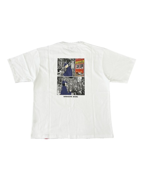 SKREWZONE(スクリューゾーン)の「SKREWZONE × GOLD RUSH イラストTシャツ(Tシャツ/カットソー・メンズ・ブラック/ホワイト・LARGE/X-LARGE/XX-LARGE/MEDIUM)」の4枚目の写真