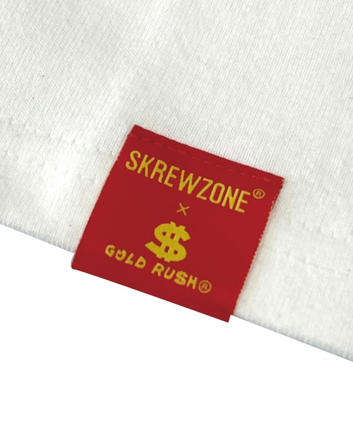 SKREWZONE(スクリューゾーン)の「SKREWZONE × GOLD RUSH イラストTシャツ(Tシャツ/カットソー・メンズ・ブラック/ホワイト・LARGE/X-LARGE/XX-LARGE/MEDIUM)」の6枚目の写真