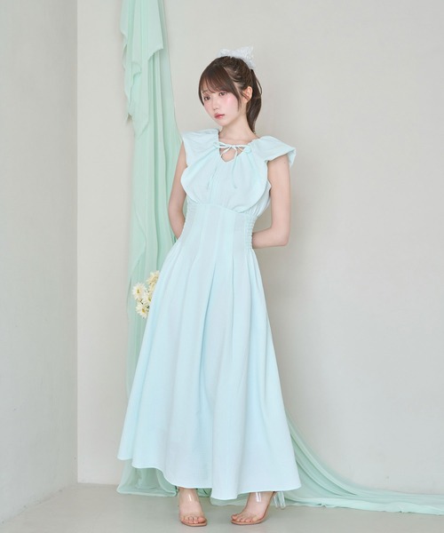 Rose Muse（ロゼミューズ）の「Sherbet flare dress（ワンピース・レディース・ミント/ピンク・FREE）」の7枚目の写真