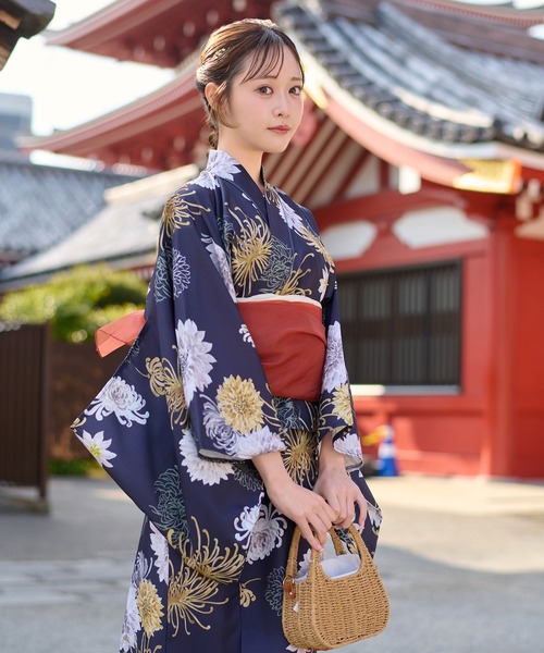 Ambre Neige(アンブルネージュ)の「2way yukata set / 2way浴衣セット(浴衣・レディース・その他/ネイビー/ピンク/ブルー・FREE)」の5枚目の写真