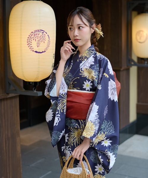 Ambre Neige(アンブルネージュ)の「2way yukata set / 2way浴衣セット(浴衣・レディース・その他/ネイビー/ピンク/ブルー・FREE)」の13枚目の写真