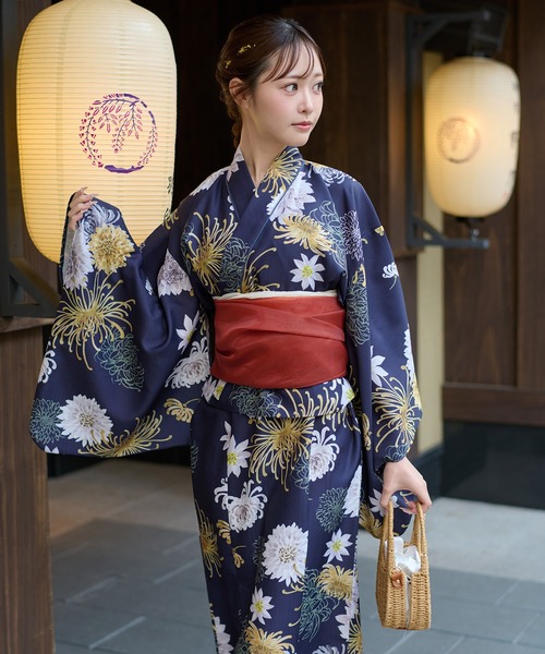 Ambre Neige(アンブルネージュ)の「2way yukata set / 2way浴衣セット(浴衣・レディース・その他/ネイビー/ピンク/ブルー・FREE)」の15枚目の写真