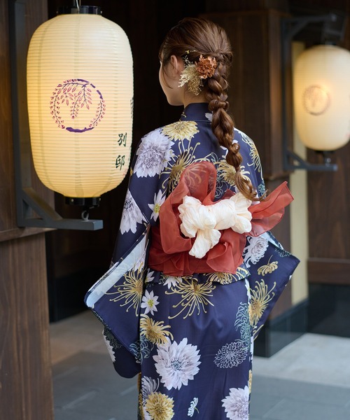 Ambre Neige(アンブルネージュ)の「2way yukata set / 2way浴衣セット(浴衣・レディース・その他/ネイビー/ピンク/ブルー・FREE)」の17枚目の写真