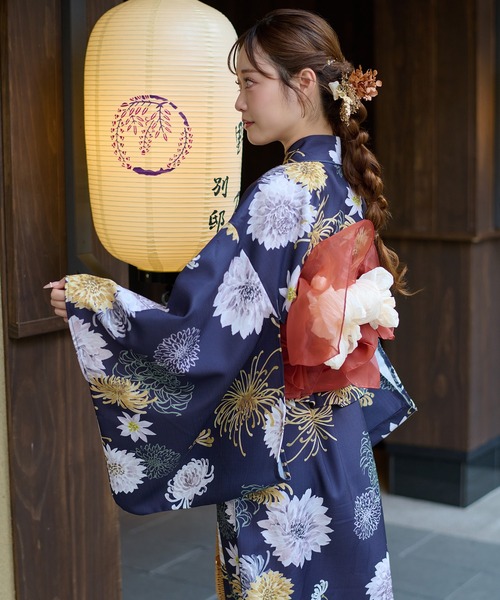 Ambre Neige(アンブルネージュ)の「2way yukata set / 2way浴衣セット(浴衣・レディース・その他/ネイビー/ピンク/ブルー・FREE)」の18枚目の写真