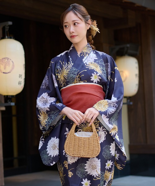 Ambre Neige(アンブルネージュ)の「2way yukata set / 2way浴衣セット(浴衣・レディース・その他/ネイビー/ピンク/ブルー・FREE)」の14枚目の写真