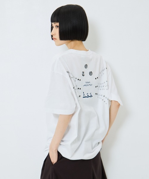 TOGA PULLA(トーガ プルラ)の「【TOGA PULLA/トーガプルラ】Studs tee/スタッズT(Tシャツ/カットソー・レディース・ホワイト/ブラック/カーキ・L/XL)」の8枚目の写真