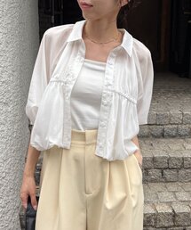 CAPRICIEUX LE'MAGE | バルーンクロップシアーシャツ(シャツ/ブラウス)