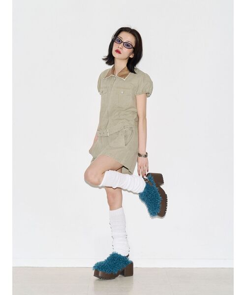 jouetie(ジュエティ)の「プラットフォームファーサボ(サンダル・レディース・ブラック/ブルー・LARGE/MEDIUM)」の6枚目の写真