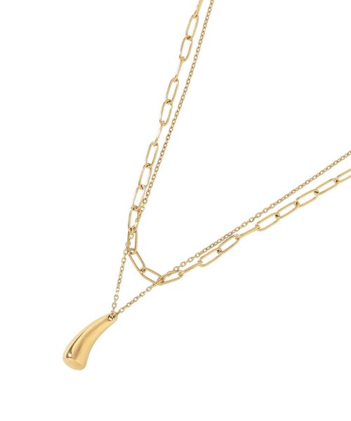 AMERICAN HOLIC（アメリカンホリック）の「【ステンレス】ドロップトップ２連ネックレス（ネックレス・レディース・シルバー/ゴールド・FREE）」の7枚目の写真