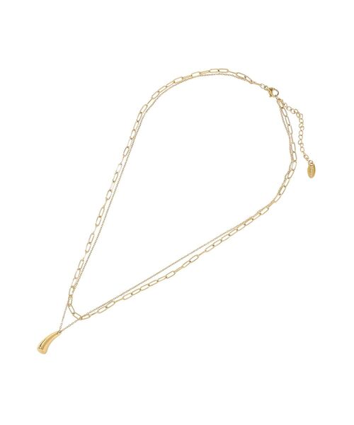 AMERICAN HOLIC（アメリカンホリック）の「【ステンレス】ドロップトップ２連ネックレス（ネックレス・レディース・シルバー/ゴールド・FREE）」の3枚目の写真