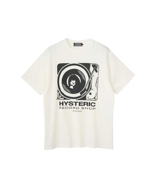 HYSTERIC GLAMOUR(ヒステリックグラマー)の「HYS RECORD SHOP Tシャツ(Tシャツ/カットソー・メンズ・ブルー/ホワイト/トップグレー・LARGE/X-LARGE/SMALL/MEDIUM)」の1枚目の写真