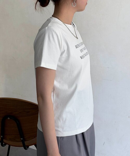 Chez toi(シェトワ)の「メッセージロゴT(Tシャツ/カットソー・レディース・オフホワイト・FREE)」の17枚目の写真