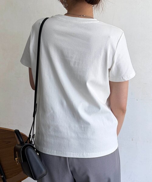 Chez toi(シェトワ)の「メッセージロゴT(Tシャツ/カットソー・レディース・オフホワイト・FREE)」の18枚目の写真