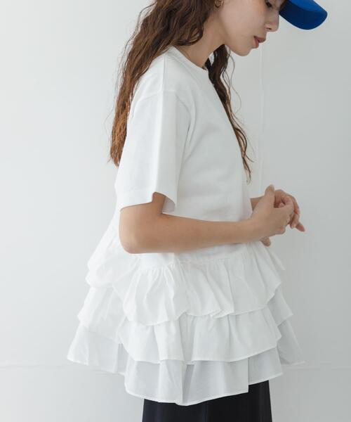 URBAN RESEARCH Sonny Label(アーバンリサーチサニーレーベル)の「ペプラムフリルカットソー(Tシャツ/カットソー・レディース・オフホワイト/ブラウン/ブラック・FREE)」の14枚目の写真