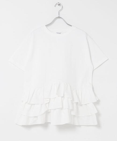 URBAN RESEARCH Sonny Label(アーバンリサーチサニーレーベル)の「ペプラムフリルカットソー(Tシャツ/カットソー・レディース・オフホワイト/ブラウン/ブラック・FREE)」の4枚目の写真
