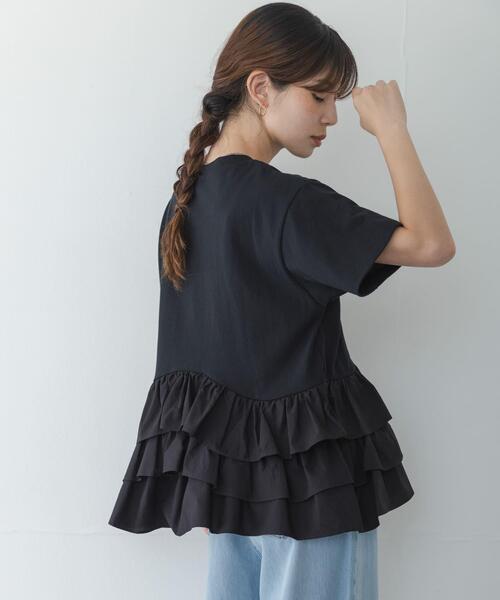 URBAN RESEARCH Sonny Label(アーバンリサーチサニーレーベル)の「ペプラムフリルカットソー(Tシャツ/カットソー・レディース・オフホワイト/ブラウン/ブラック・FREE)」の9枚目の写真