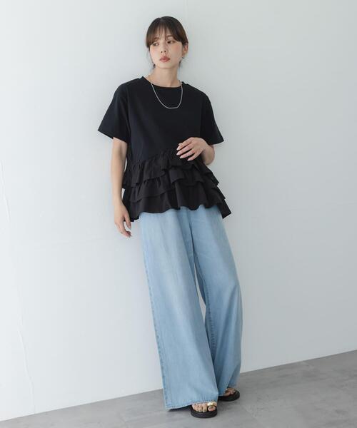 URBAN RESEARCH Sonny Label(アーバンリサーチサニーレーベル)の「ペプラムフリルカットソー(Tシャツ/カットソー・レディース・オフホワイト/ブラウン/ブラック・FREE)」の11枚目の写真