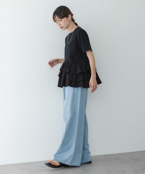 URBAN RESEARCH Sonny Label(アーバンリサーチサニーレーベル)の「ペプラムフリルカットソー(Tシャツ/カットソー・レディース・オフホワイト/ブラウン/ブラック・FREE)」の12枚目の写真