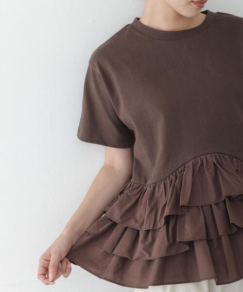URBAN RESEARCH Sonny Label(アーバンリサーチサニーレーベル)の「ペプラムフリルカットソー(Tシャツ/カットソー・レディース・オフホワイト/ブラウン/ブラック・FREE)」の15枚目の写真