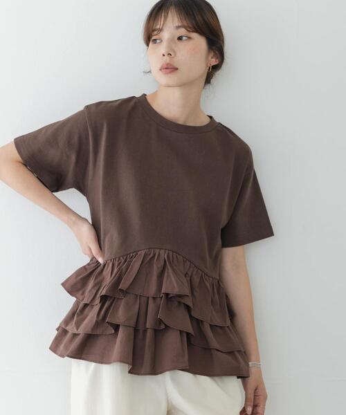URBAN RESEARCH Sonny Label(アーバンリサーチサニーレーベル)の「ペプラムフリルカットソー(Tシャツ/カットソー・レディース・オフホワイト/ブラウン/ブラック・FREE)」の16枚目の写真