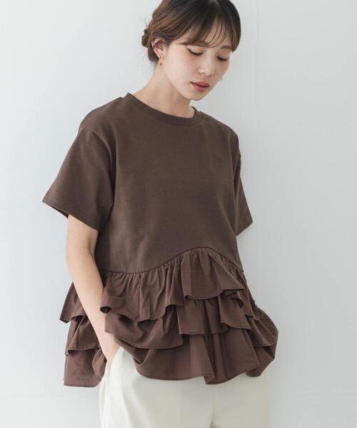 URBAN RESEARCH Sonny Label(アーバンリサーチサニーレーベル)の「ペプラムフリルカットソー(Tシャツ/カットソー・レディース・オフホワイト/ブラウン/ブラック・FREE)」の17枚目の写真