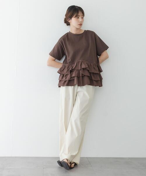 URBAN RESEARCH Sonny Label(アーバンリサーチサニーレーベル)の「ペプラムフリルカットソー(Tシャツ/カットソー・レディース・オフホワイト/ブラウン/ブラック・FREE)」の19枚目の写真