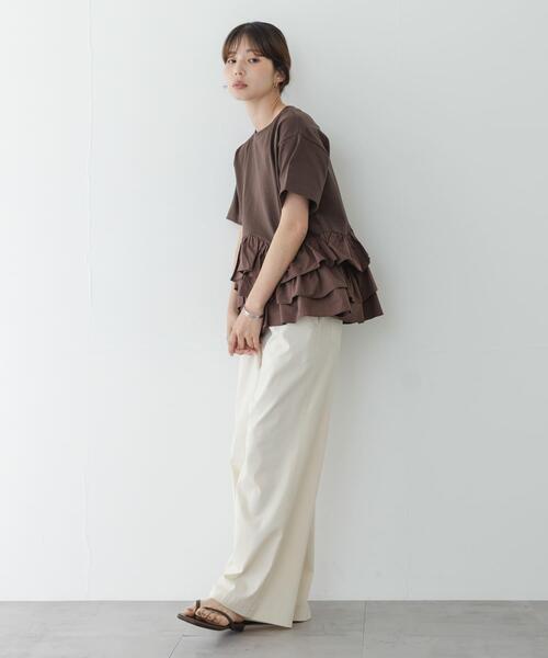 URBAN RESEARCH Sonny Label(アーバンリサーチサニーレーベル)の「ペプラムフリルカットソー(Tシャツ/カットソー・レディース・オフホワイト/ブラウン/ブラック・FREE)」の20枚目の写真