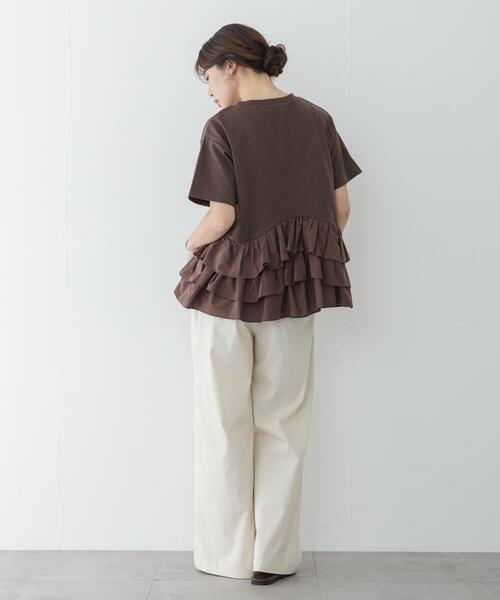 URBAN RESEARCH Sonny Label(アーバンリサーチサニーレーベル)の「ペプラムフリルカットソー(Tシャツ/カットソー・レディース・オフホワイト/ブラウン/ブラック・FREE)」の21枚目の写真
