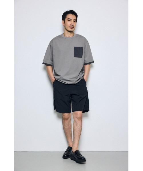 AZUL by moussy（アズールバイマウジー）の「リバーショートパンツ（スラックス・メンズ・ブラック/パープル・MEDIUM/LARGE）」の4枚目の写真