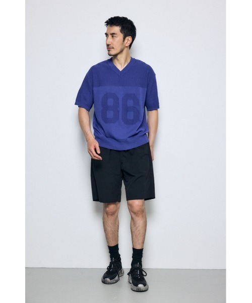 AZUL by moussy（アズールバイマウジー）の「リバーショートパンツ（スラックス・メンズ・ブラック/パープル・MEDIUM/LARGE）」の5枚目の写真