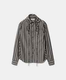 finx cotton tuck in scarf shirt