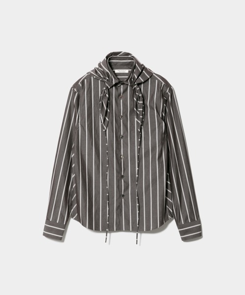 beautiful people(ビューティフルピープル)の「finx cotton tuck in scarf shirt(シャツ/ブラウス・レディース・ダークブラウン/レモンイエロー/オフホワイト・38)」の2枚目の写真