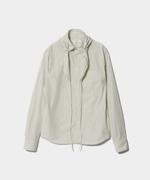 finx cotton tuck in scarf shirt