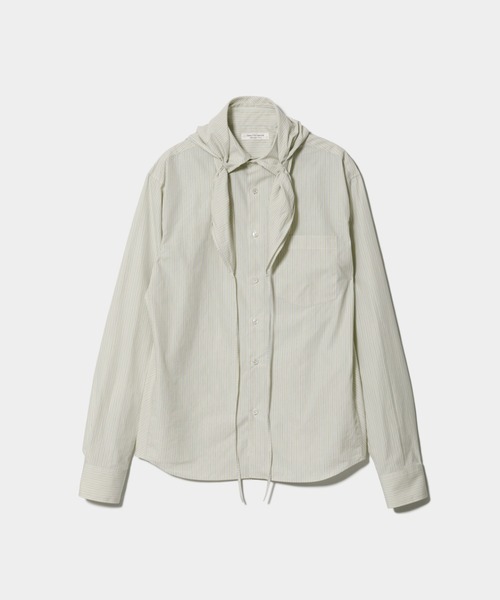 beautiful people(ビューティフルピープル)の「finx cotton tuck in scarf shirt(シャツ/ブラウス・レディース・ダークブラウン/レモンイエロー/オフホワイト・38)」の3枚目の写真