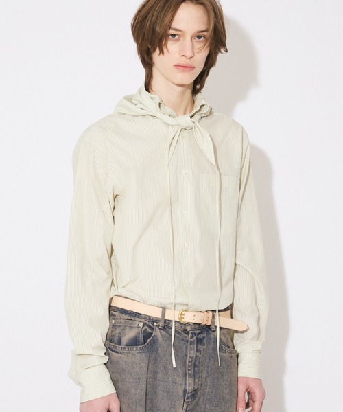 beautiful people(ビューティフルピープル)の「finx cotton tuck in scarf shirt(シャツ/ブラウス・レディース・ダークブラウン/レモンイエロー/オフホワイト・38)」の11枚目の写真