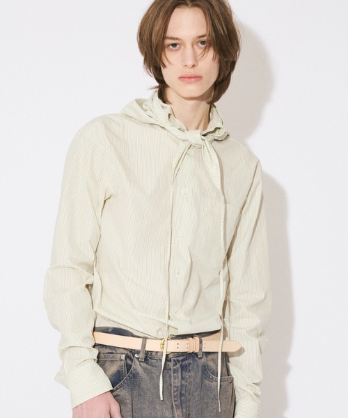 beautiful people(ビューティフルピープル)の「finx cotton tuck in scarf shirt(シャツ/ブラウス・レディース・ダークブラウン/レモンイエロー/オフホワイト・38)」の12枚目の写真