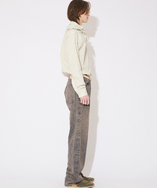 beautiful people(ビューティフルピープル)の「finx cotton tuck in scarf shirt(シャツ/ブラウス・レディース・ダークブラウン/レモンイエロー/オフホワイト・38)」の14枚目の写真