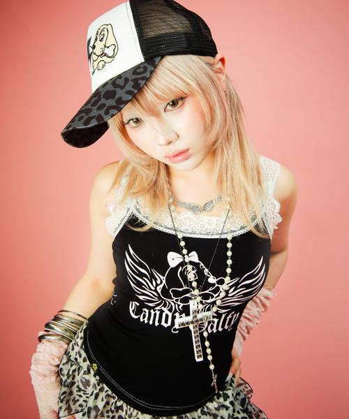 GALFY（ガルフィー）の「『GALFY/ガルフィー』小悪魔♪レースタンク（タンクトップ・レディース・ブラック/ピンク・FREE）」の15枚目の写真