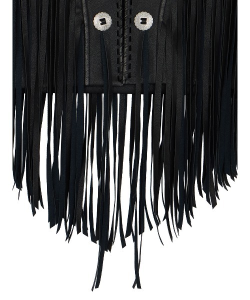 Ameri(アメリ)の「WESTERN FRINGE SYNTHETIC LEATHER VEST(ベスト・レディース・ブラック・FREE)」の9枚目の写真