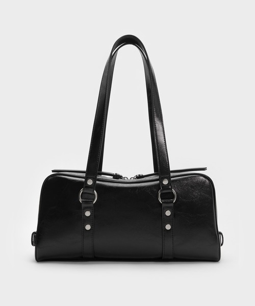 CHARLES & KEITH(チャールズ & キース)の「Tatiana タチアナ スタッズ ショルダーバッグ(ショルダーバッグ・レディース・スミクロ・M)」の5枚目の写真
